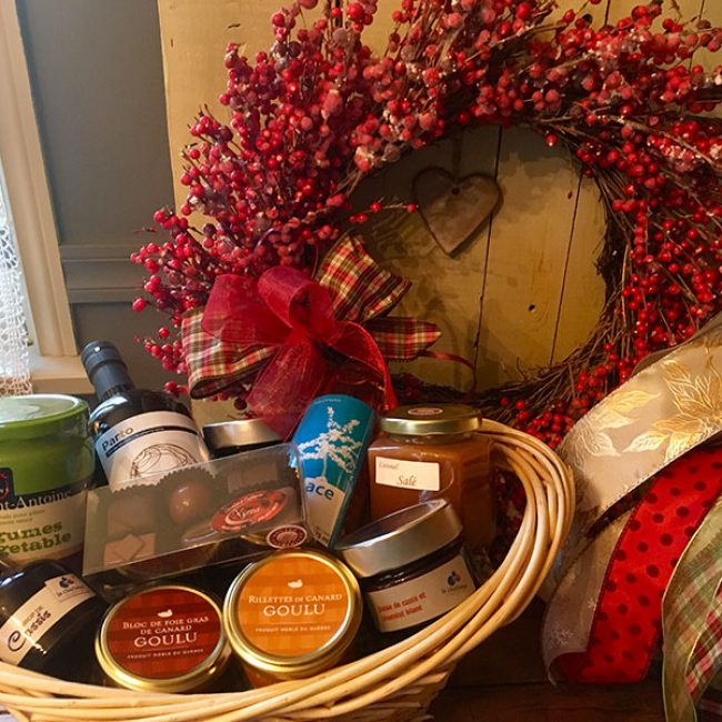 Offre de paniers-cadeaux pour valoriser l’achat local