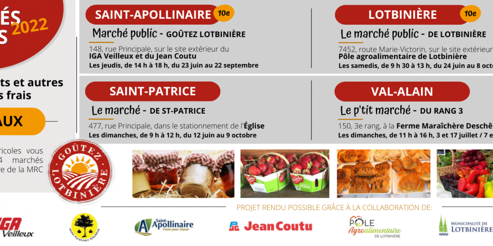 Enfin, on se retrouve…   Ouverture des marchés publics en Lotbinière!