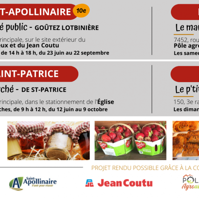 Enfin, on se retrouve…   Ouverture des marchés publics en Lotbinière!