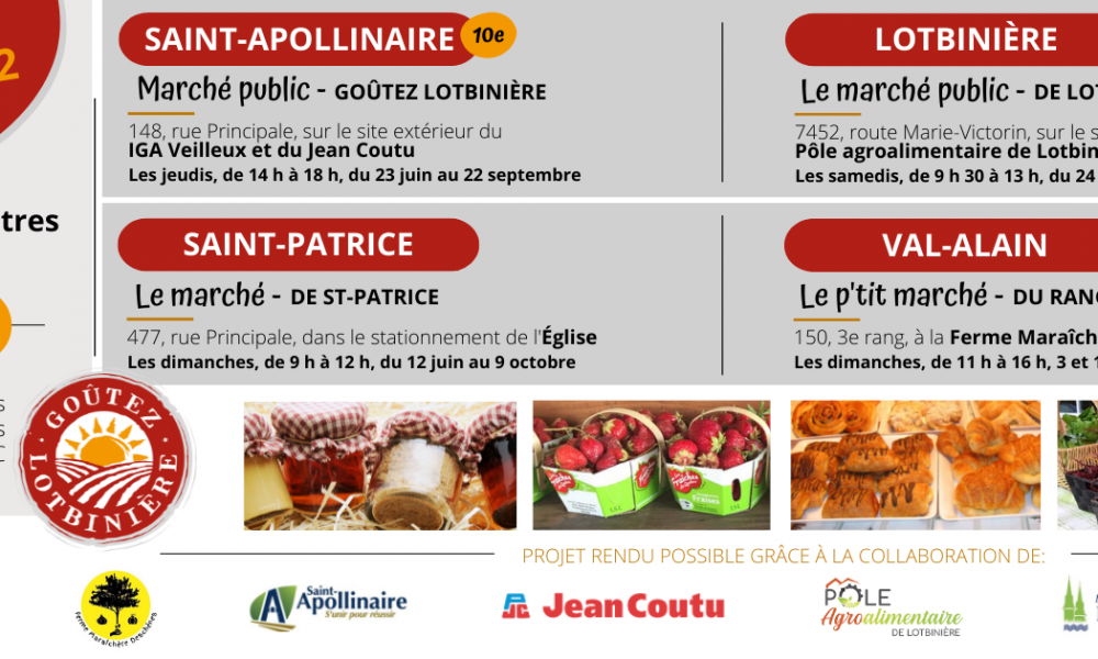 Enfin, on se retrouve…   Ouverture des marchés publics en Lotbinière!