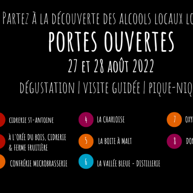 Portes ouvertes: Producteurs des alcools d’ici – Lotbinière
