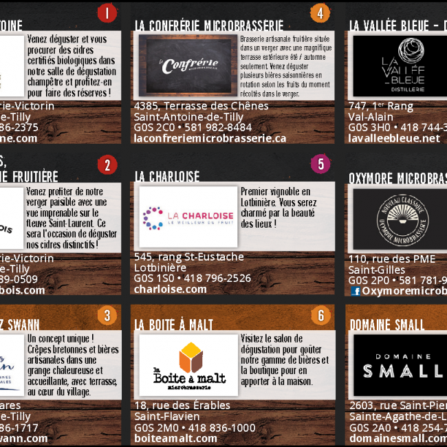 Parcourez la Route des alcools d’ici en Lotbinière