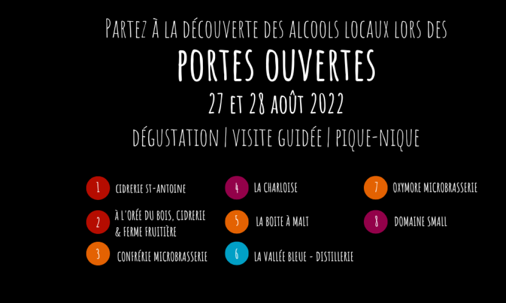 Portes ouvertes: Producteurs des alcools d’ici – Lotbinière