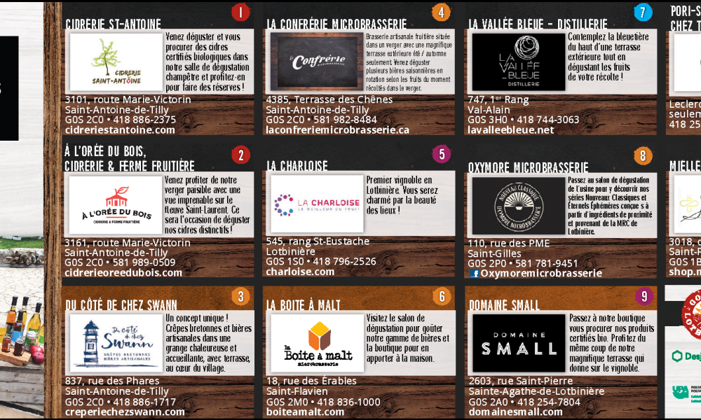 Parcourez la Route des alcools d’ici en Lotbinière